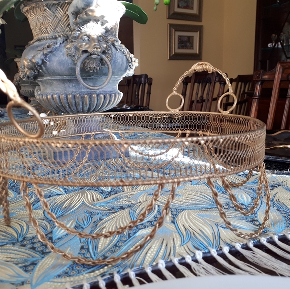Vintage blue beaded 13 1/4 in placemats - Picture 8 of 15